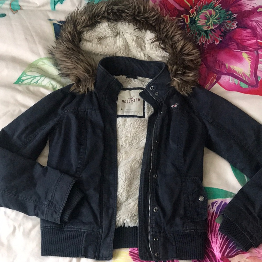 Hollister winter faux fur jacket